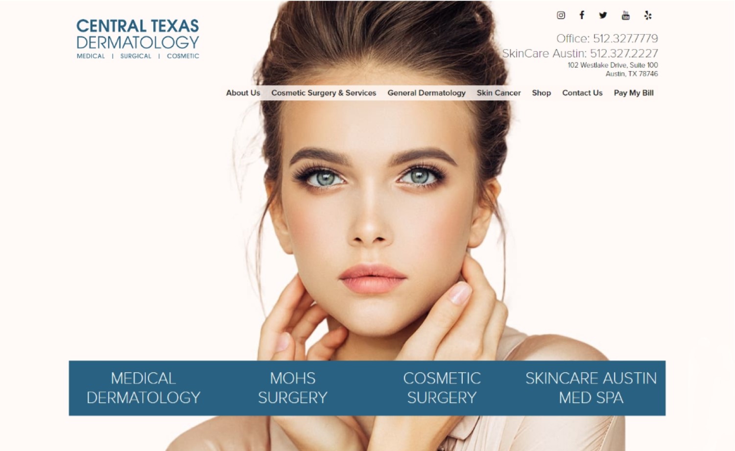 Dermatology Website example