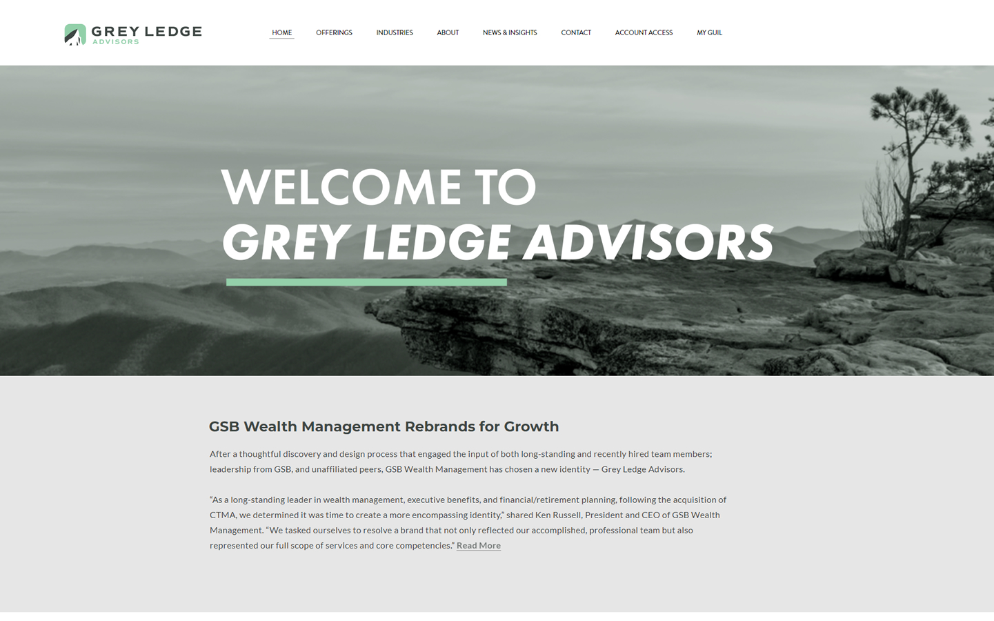 financial services website design