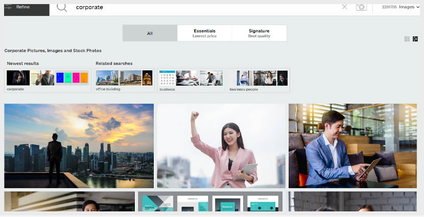 stock imagery for website redesign