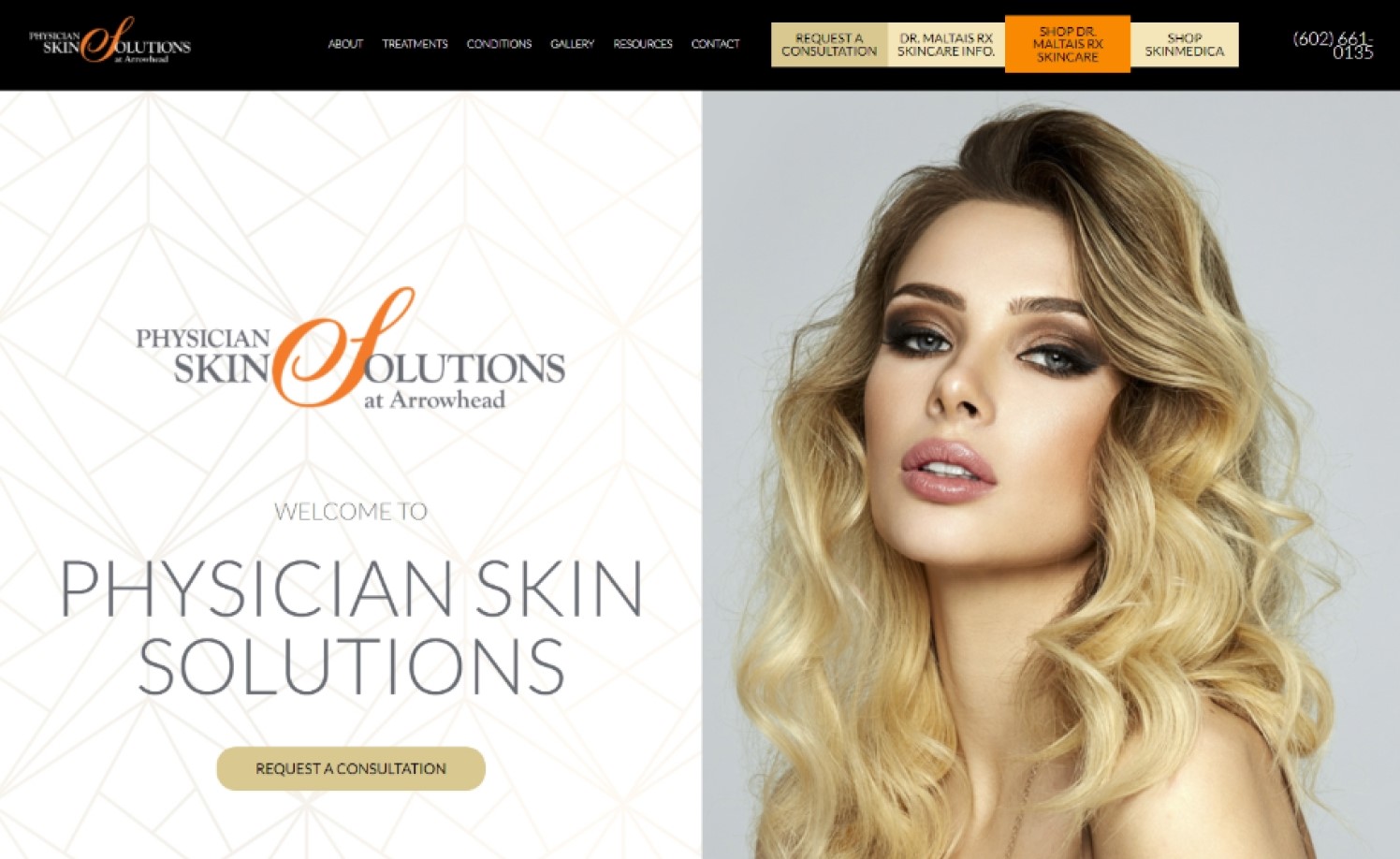 great dermatologist website sample