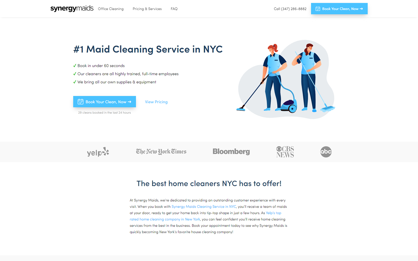 website for cleaning business