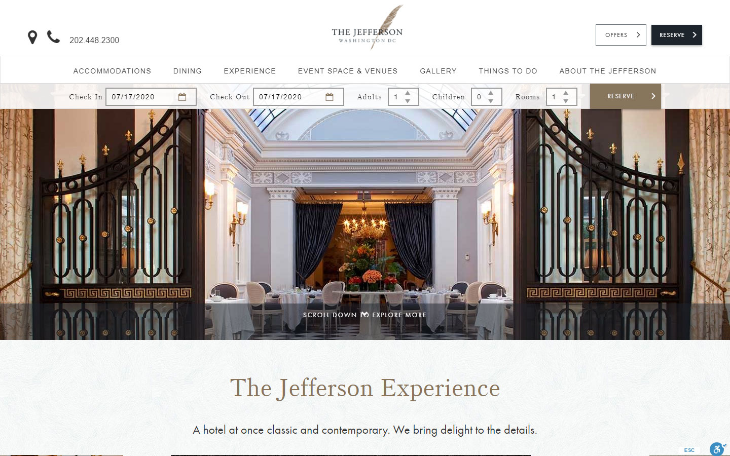 hospitality website design