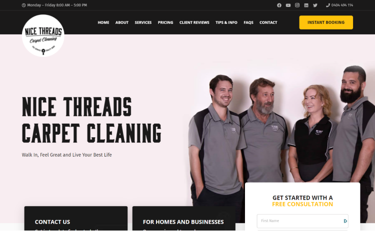 Nice Threads Carpet Cleaning site