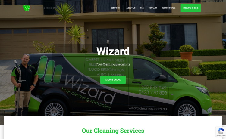 Wizard Carpet Cleaning Website